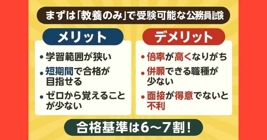 まずは「教養のみ」で受験可能な公務員試験について知っておこう