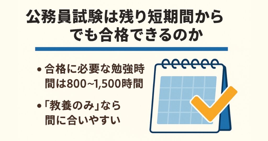 公務員試験は残り短い期間からでも合格できるのか