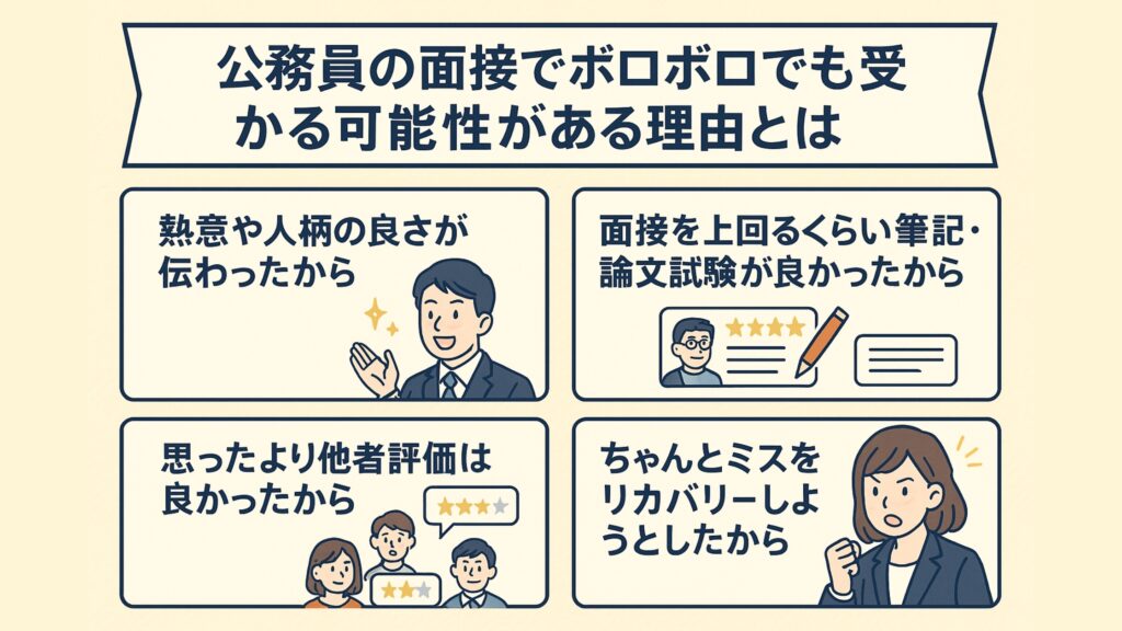 公務員の面接でボロボロでも受かる可能性がある理由とは
