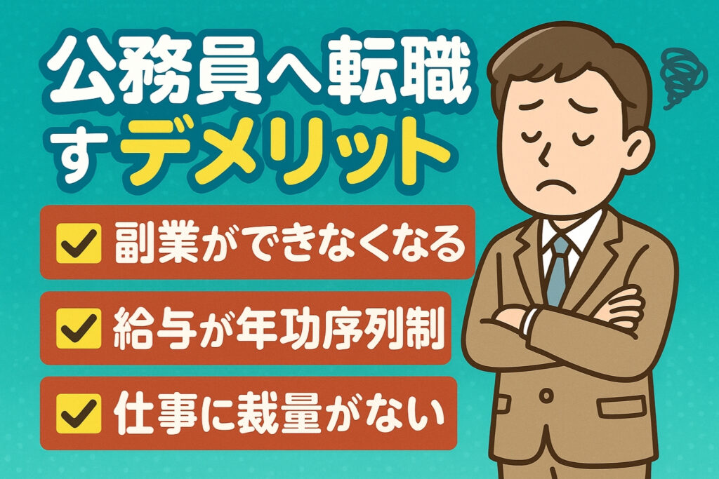 公務員へ転職するデメリットを紹介