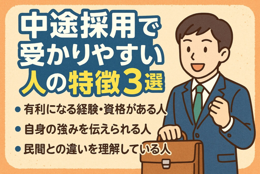 中途(経験者)採用で受かりやすい人の特徴3選