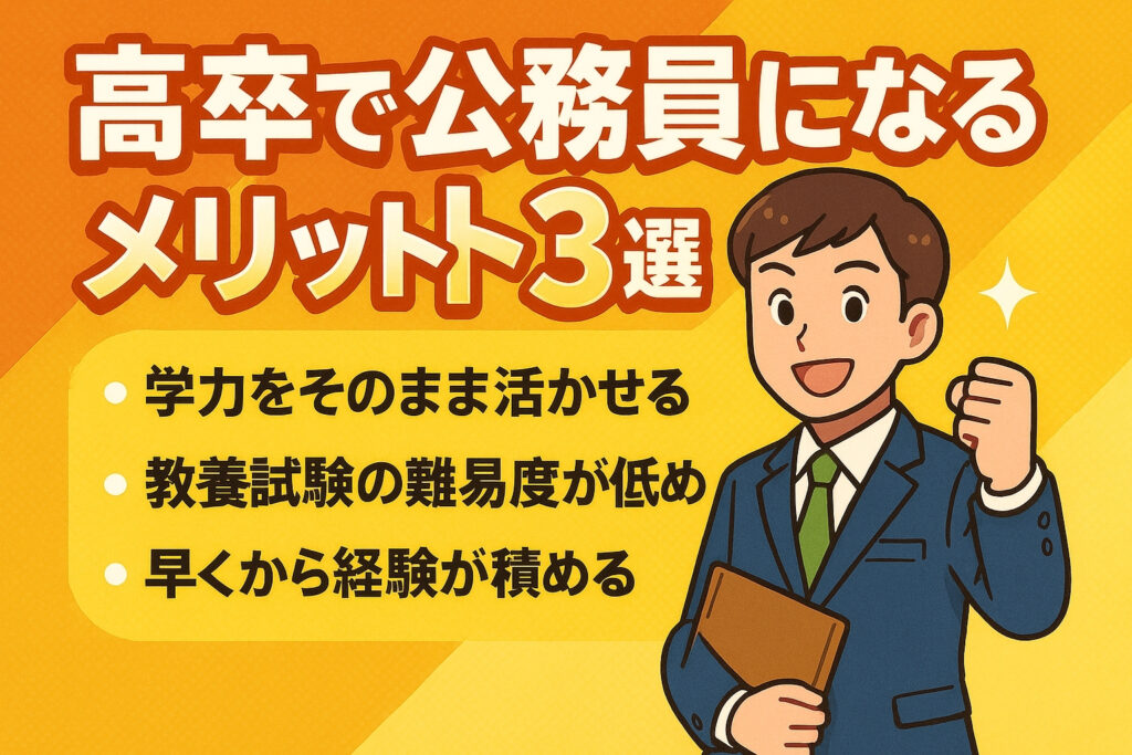 高卒で公務員になるメリット3選