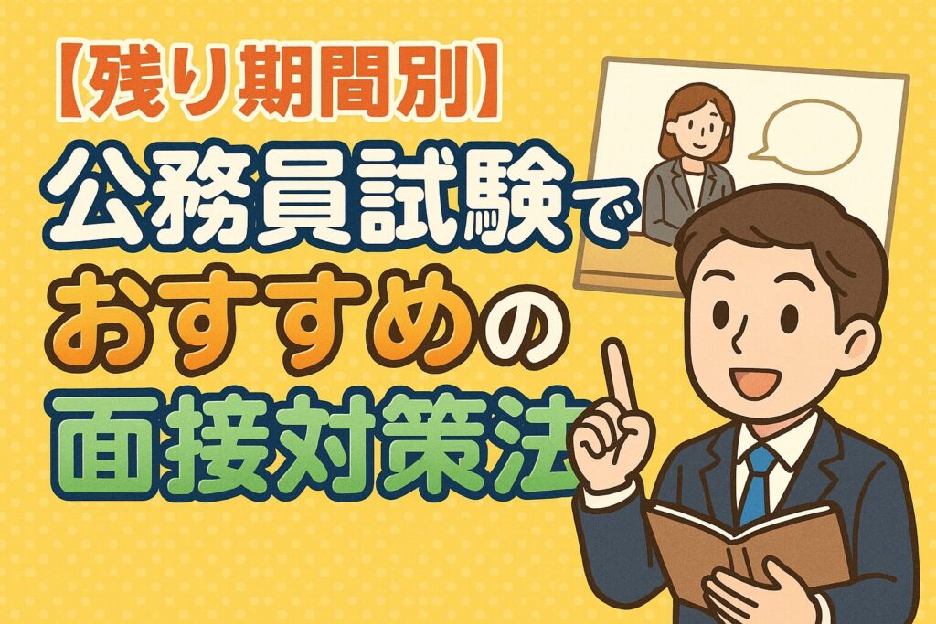 【残り期間別】公務員試験でおすすめの面接対策法