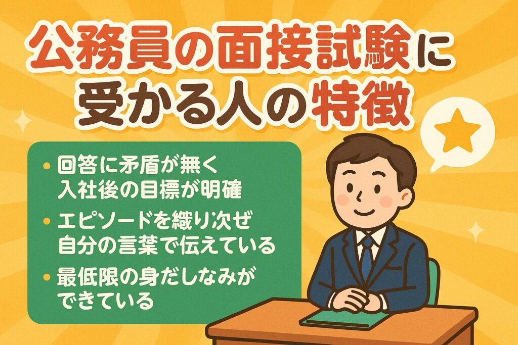 公務員の面接試験に受かる人の特徴