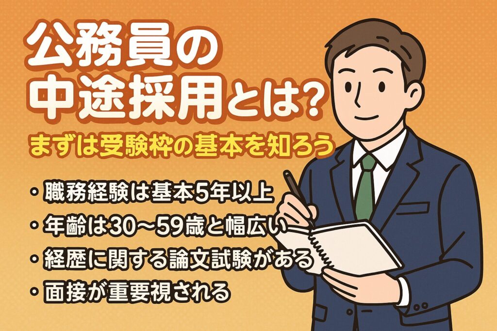 公務員の中途(経験者)採用とは?まずは受験枠の基本を知ろう