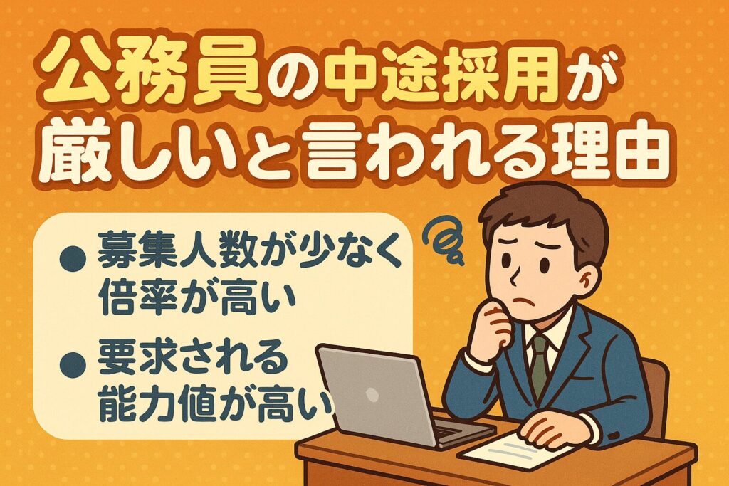 公務員の中途(経験者)採用が厳しいと言われる理由
