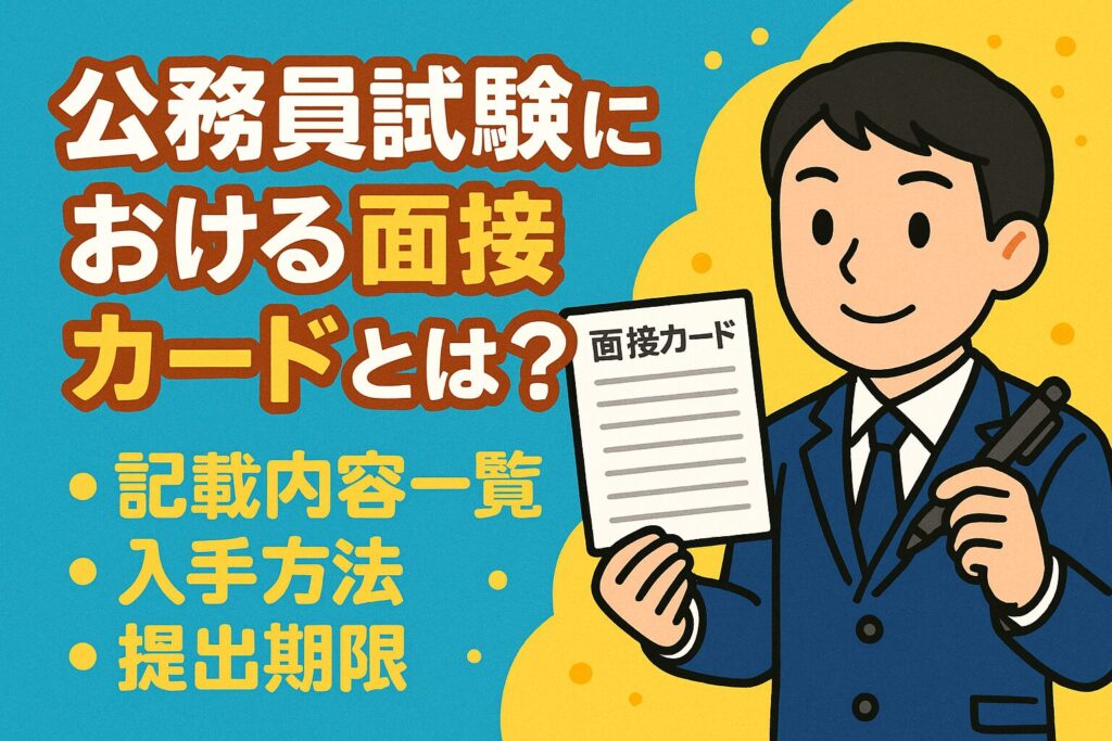 公務員試験における面接カードとは?