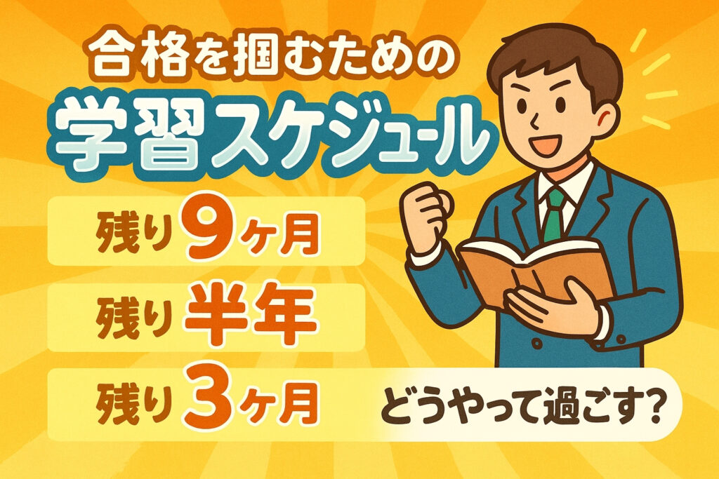 合格を掴むための学習スケジュールを紹介