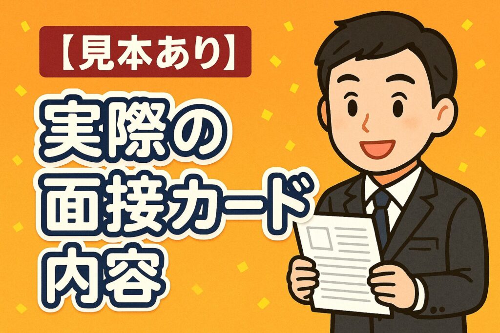 【見本あり】実際の面接カード内容