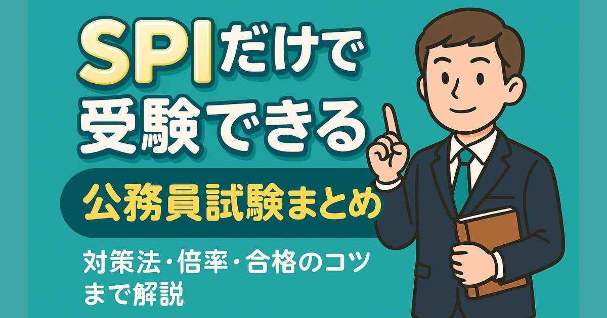 【最新版】SPIだけで受験できる公務員試験まとめ｜対策法・倍率・合格のコツまで解説