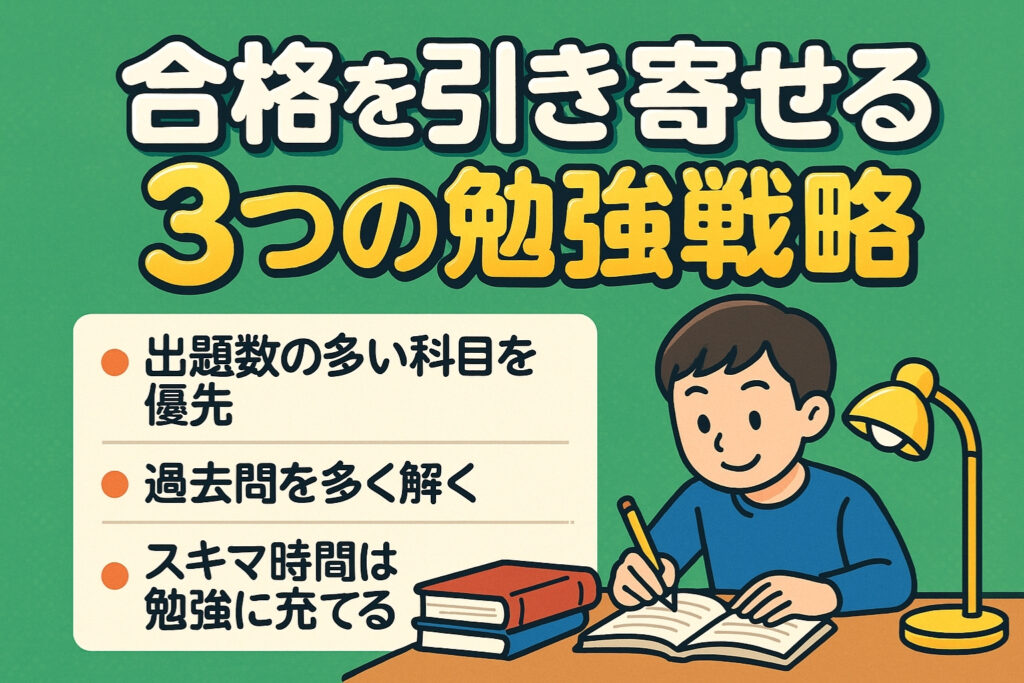 限られた時間で合格を引き寄せる3つの勉強戦略とは