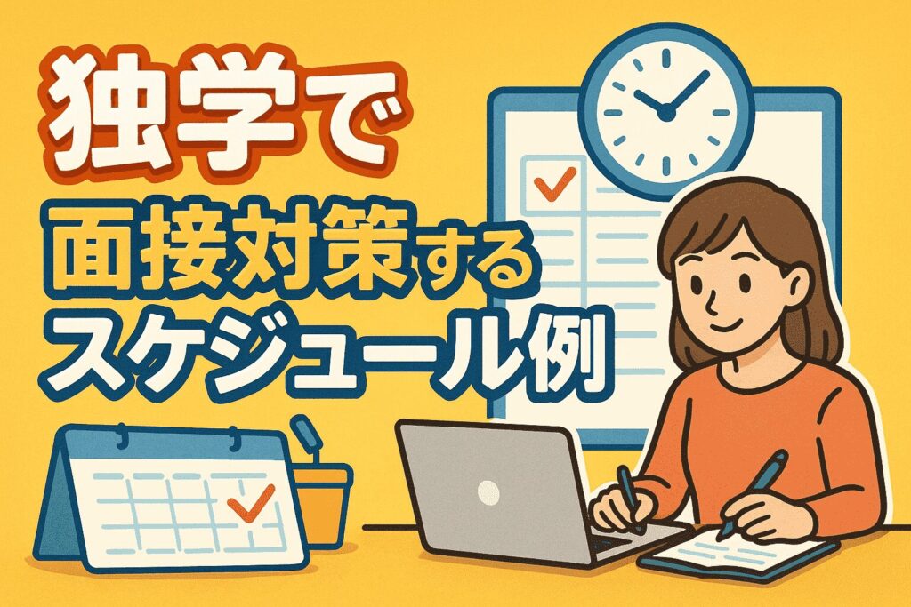 独学で面接対策する際のスケジュール例