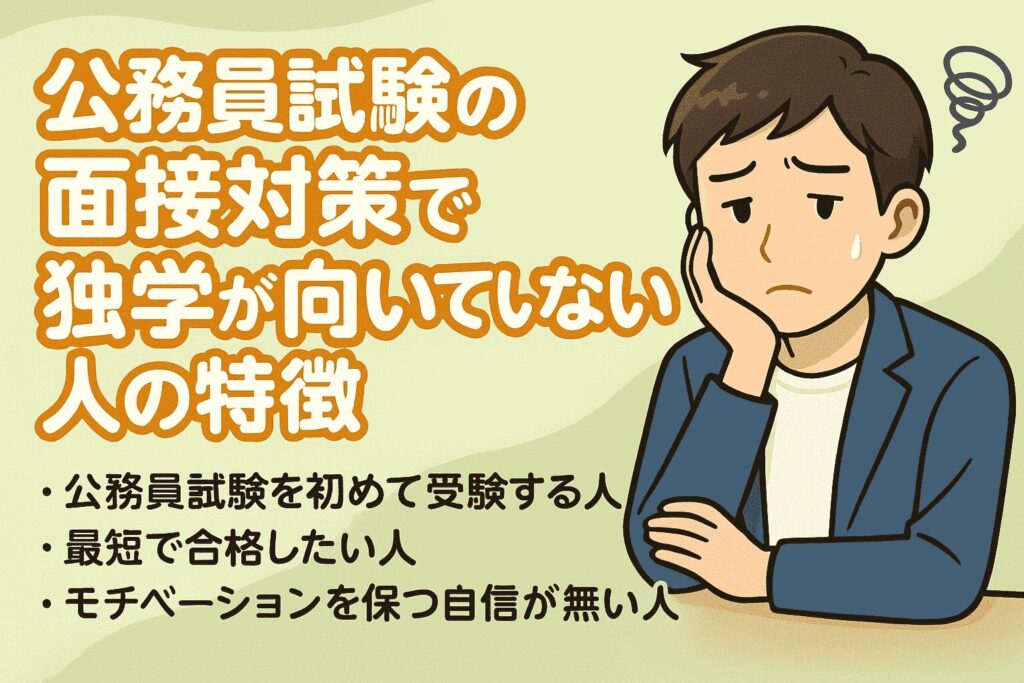 公務員試験の面接対策で独学が向いていない人の特徴