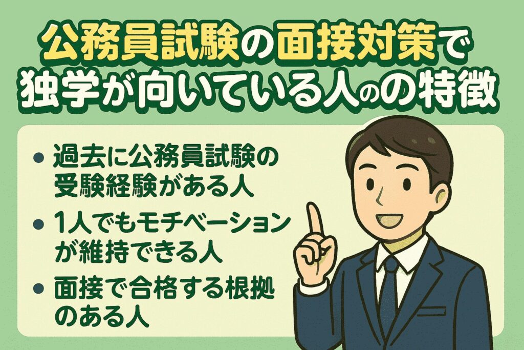 公務員試験の面接対策で独学が向いている人の特徴