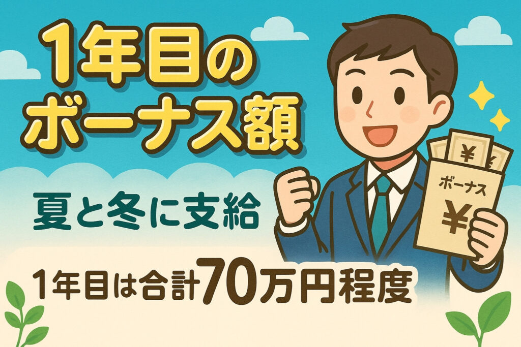 1年目からもらえるボーナスはいくら?