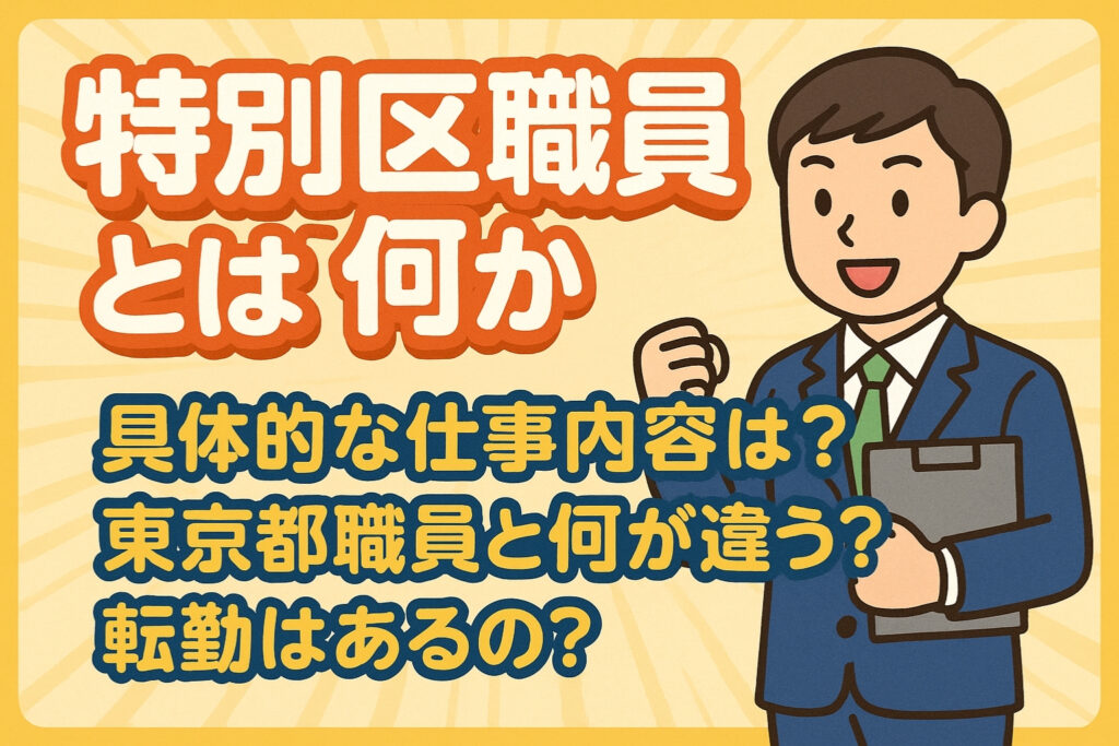 特別区職員とは?仕事内容と働き方の基本