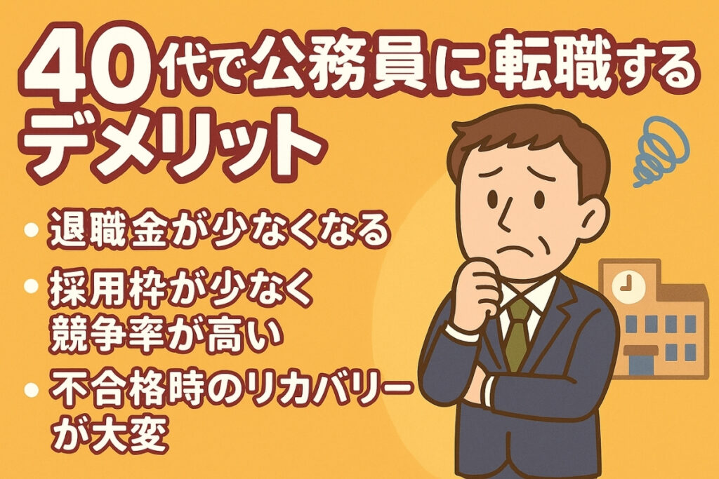 40代で公務員に転職するデメリット3選