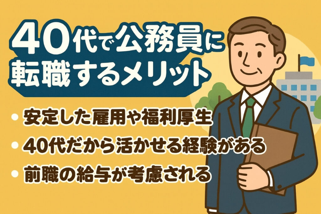 40代で公務員に転職するメリット3選
