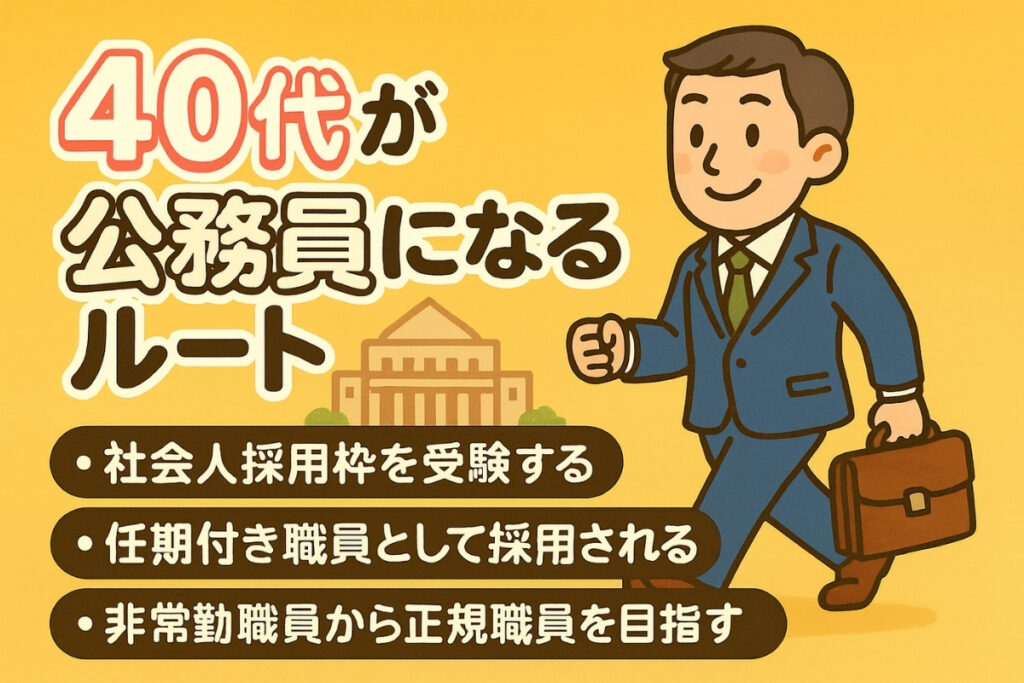 40代が公務員になるための具体的なルートを解説