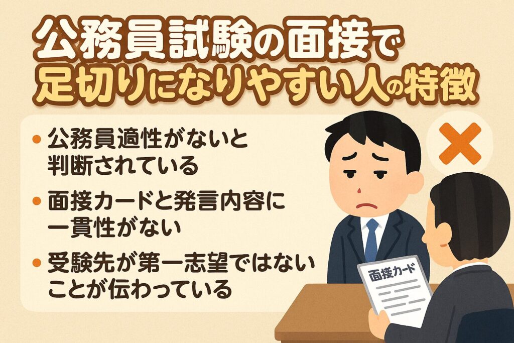 公務員試験の面接で足切りになりやすい人の特徴