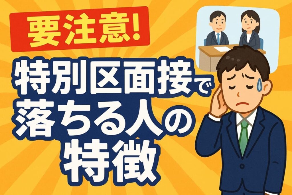 【要注意】特別区面接で落ちる人の特徴