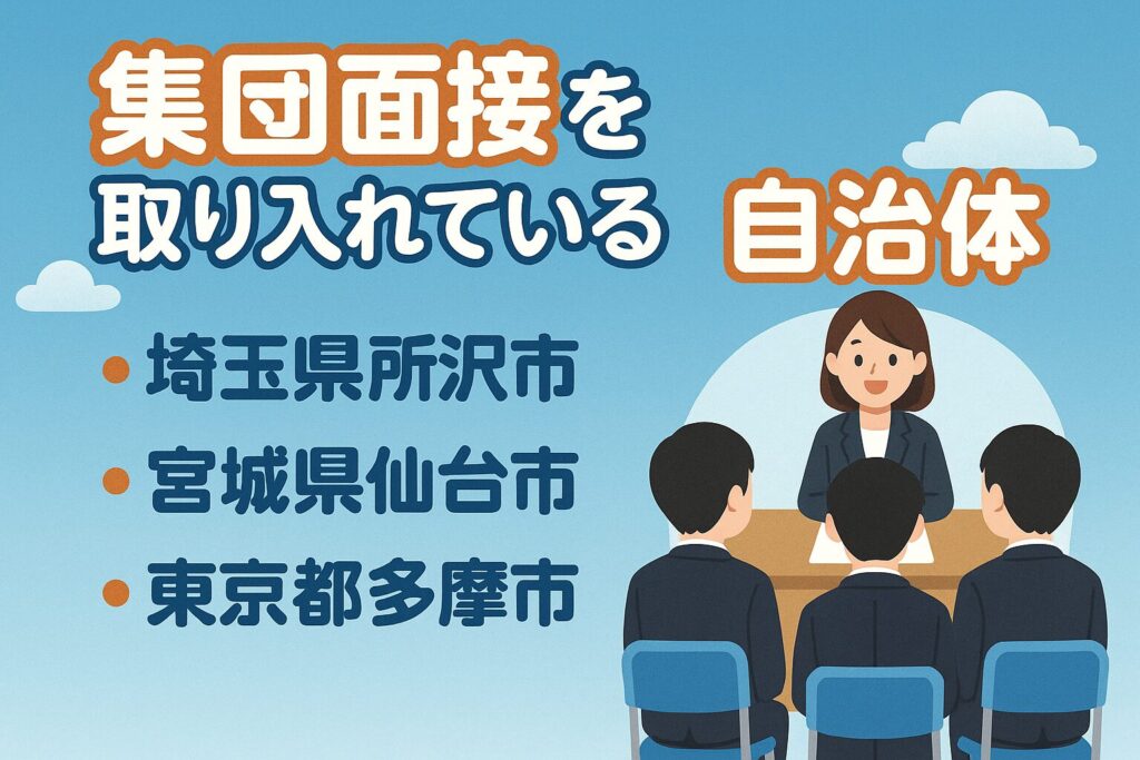 集団面接を取り入れている自治体