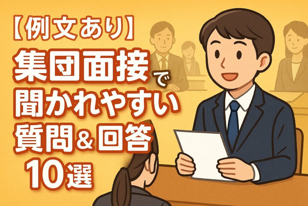 【例文あり】集団面接で聞かれやすい質問&回答例10選