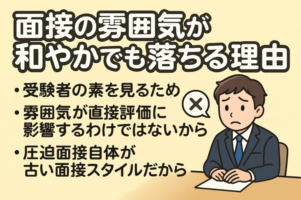 面接の雰囲気が和やかでも落ちる理由