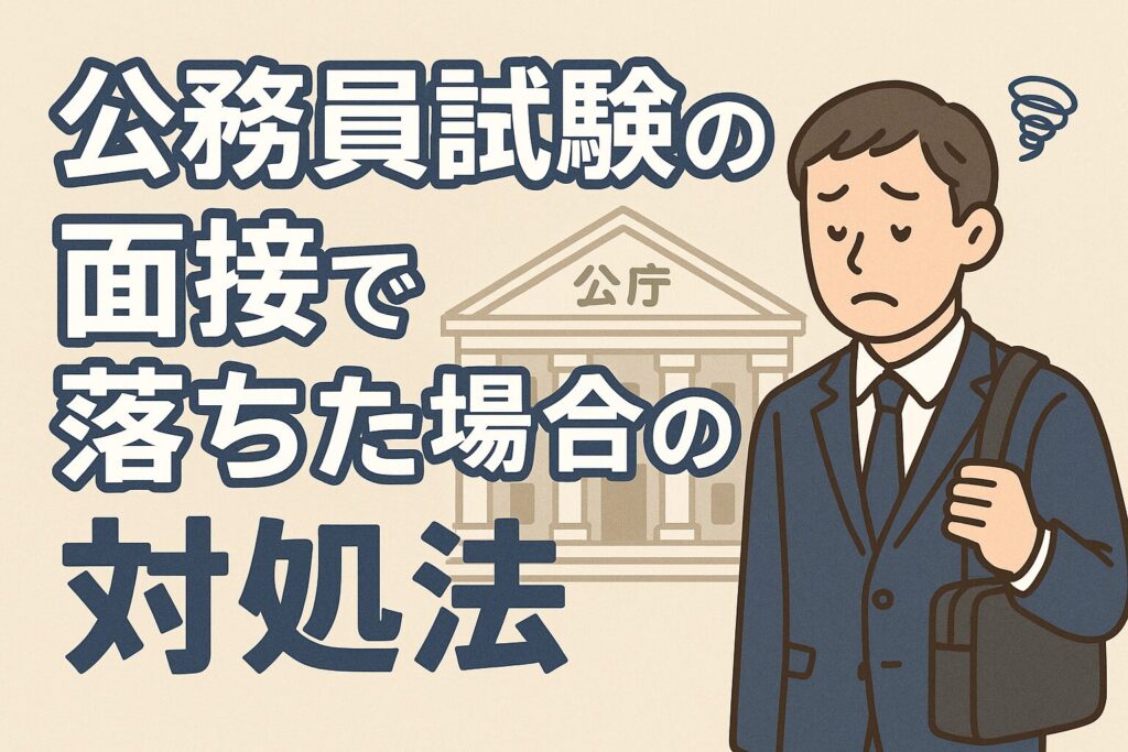 公務員試験の面接で落ちた場合の対処法