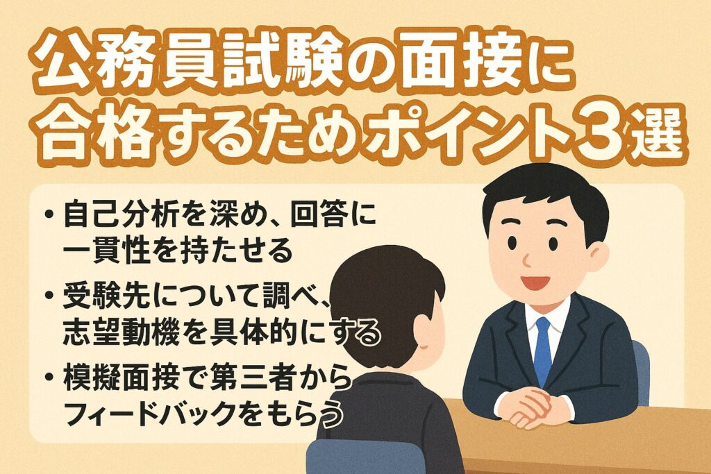 公務員試験の面接に合格するためのポイント3選