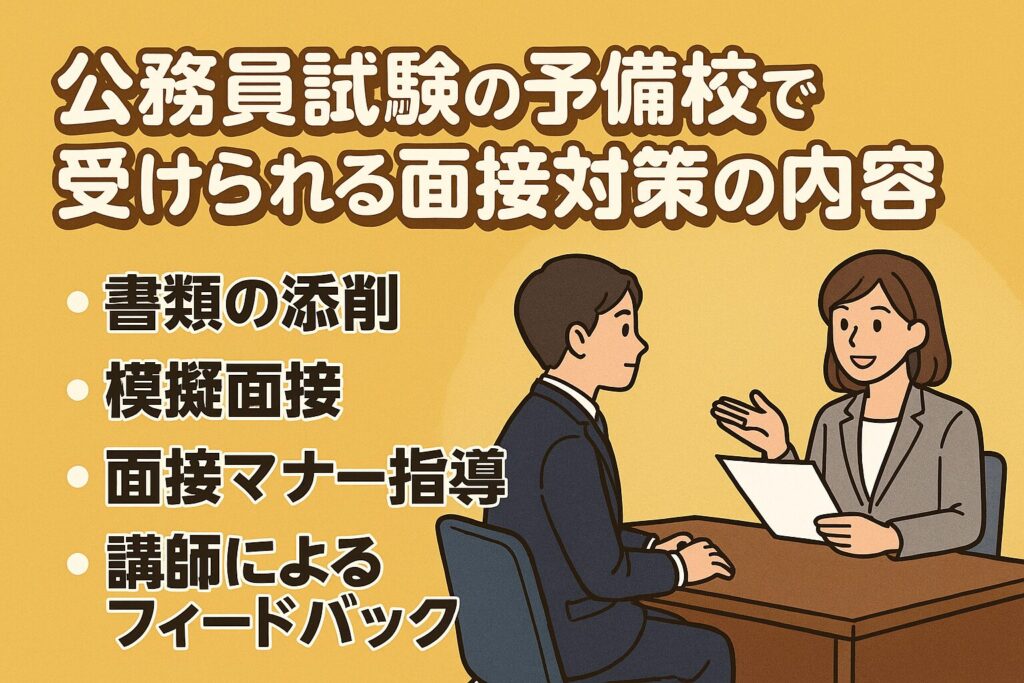公務員試験の予備校で受けられる面接対策の内容