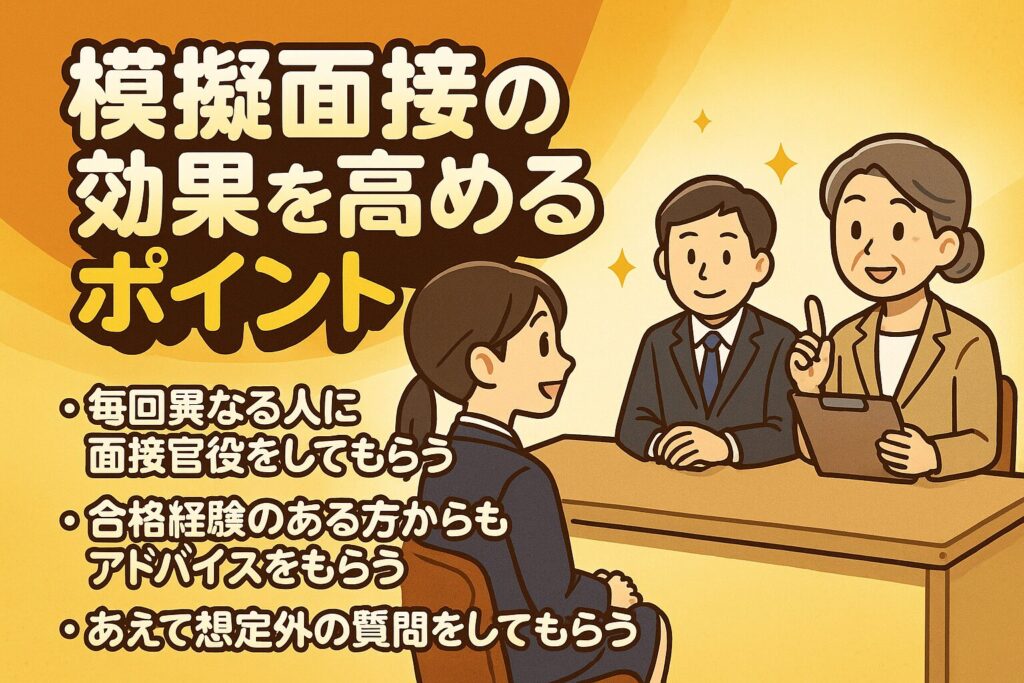 模擬面接の効果を高めるポイント