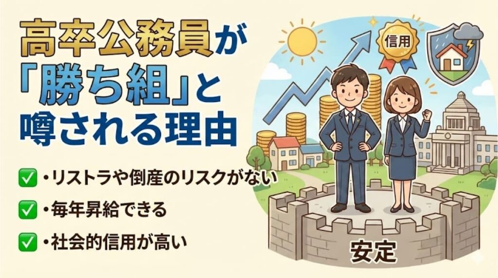 高卒公務員が「勝ち組」と噂される要因