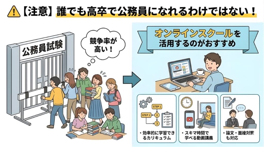 誰でも高卒で公務員になれるわけではないh2画像