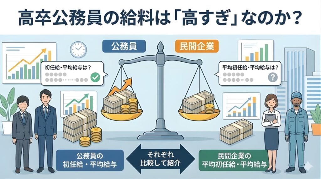民間と比較して高卒公務員の給料は高すぎるのか？h2画像