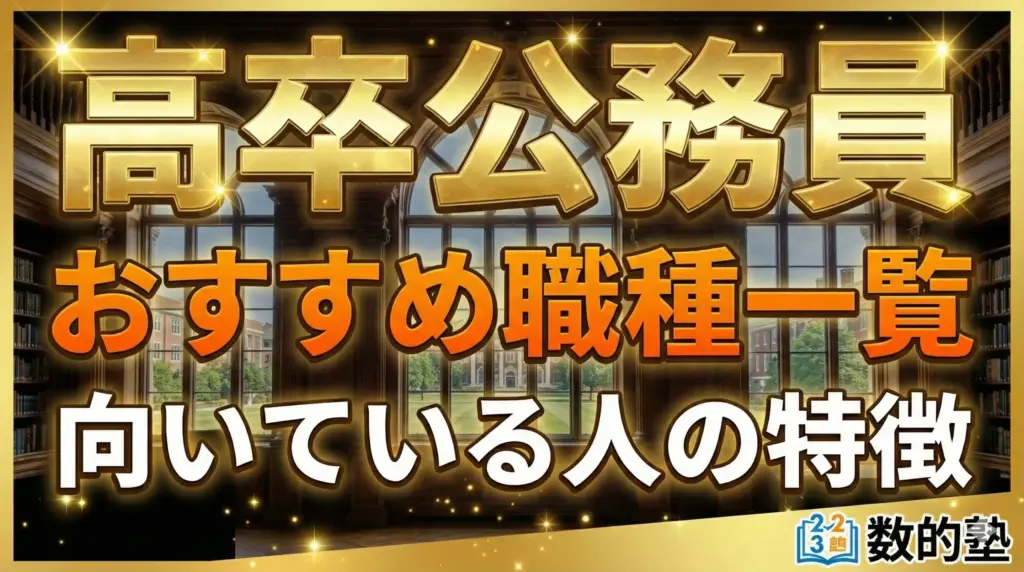 高卒公務員でなれる職種一覧と向いている人の特徴