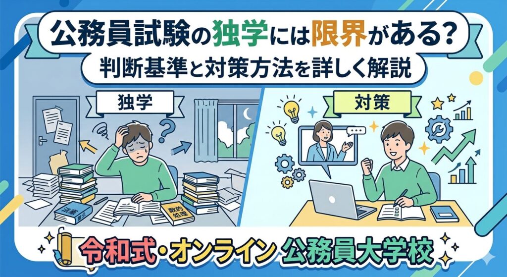 公務員試験の独学には限界がある？判断基準と対策方法を詳しく解説