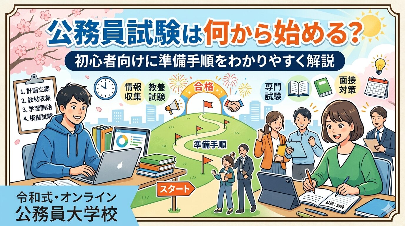 公務員試験は何から始める？初心者向けに準備手順をわかりやすく解説