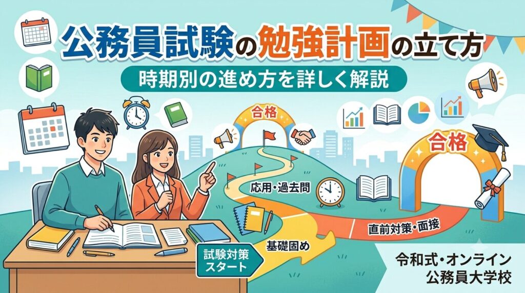 公務員試験の勉強計画の立て方｜時期別の進め方を詳しく解説