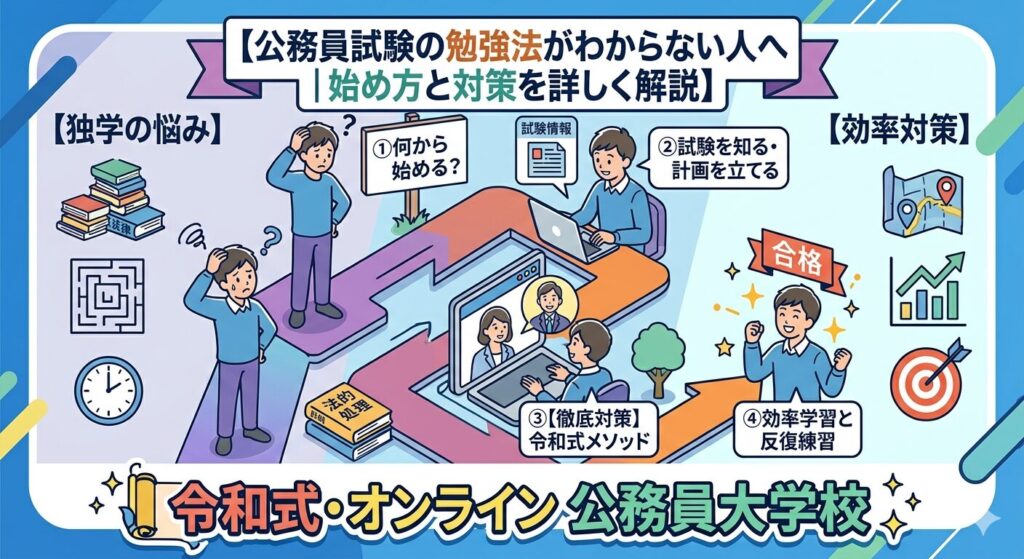 公務員試験の勉強法がわからない人へ｜始め方と対策を詳しく解説