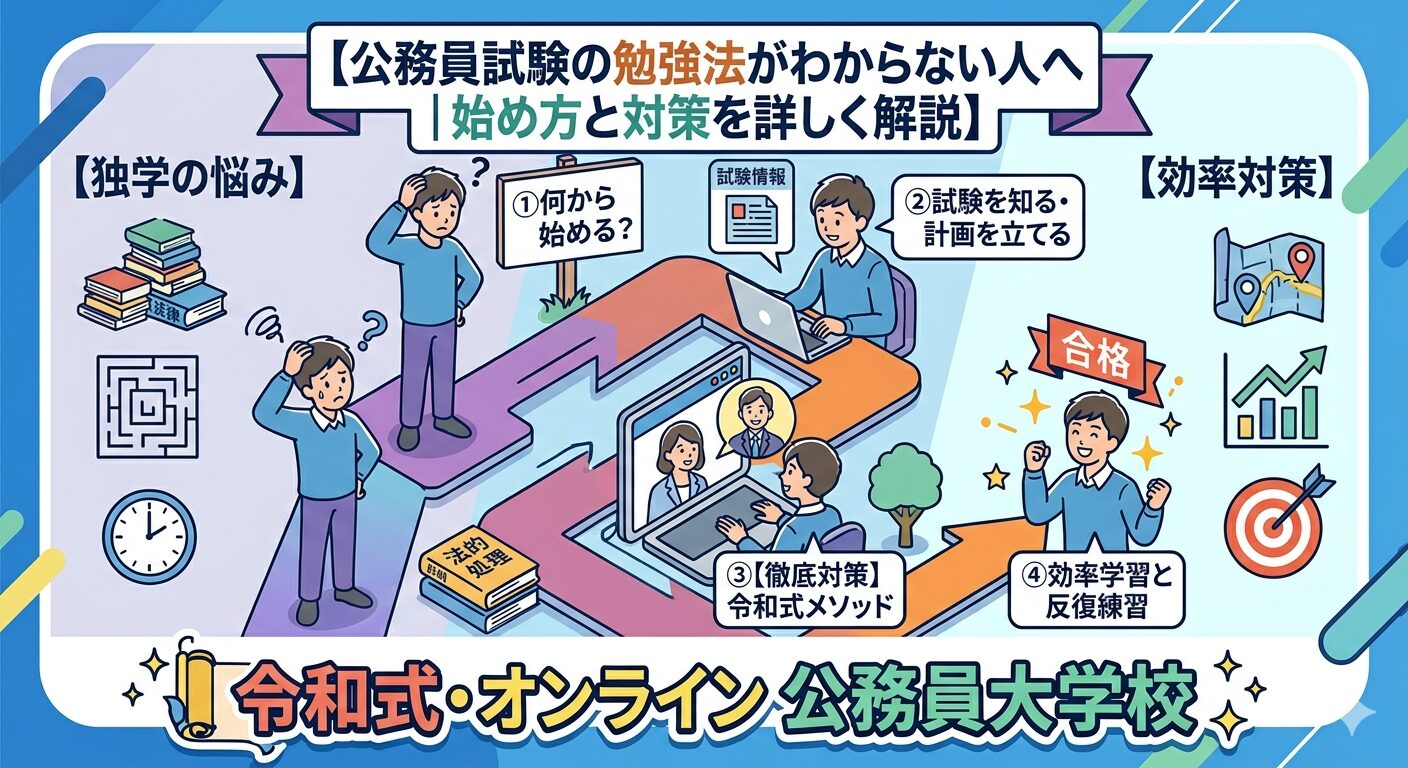 公務員試験の勉強法がわからない人へ|始め方と対策を詳しく解説
